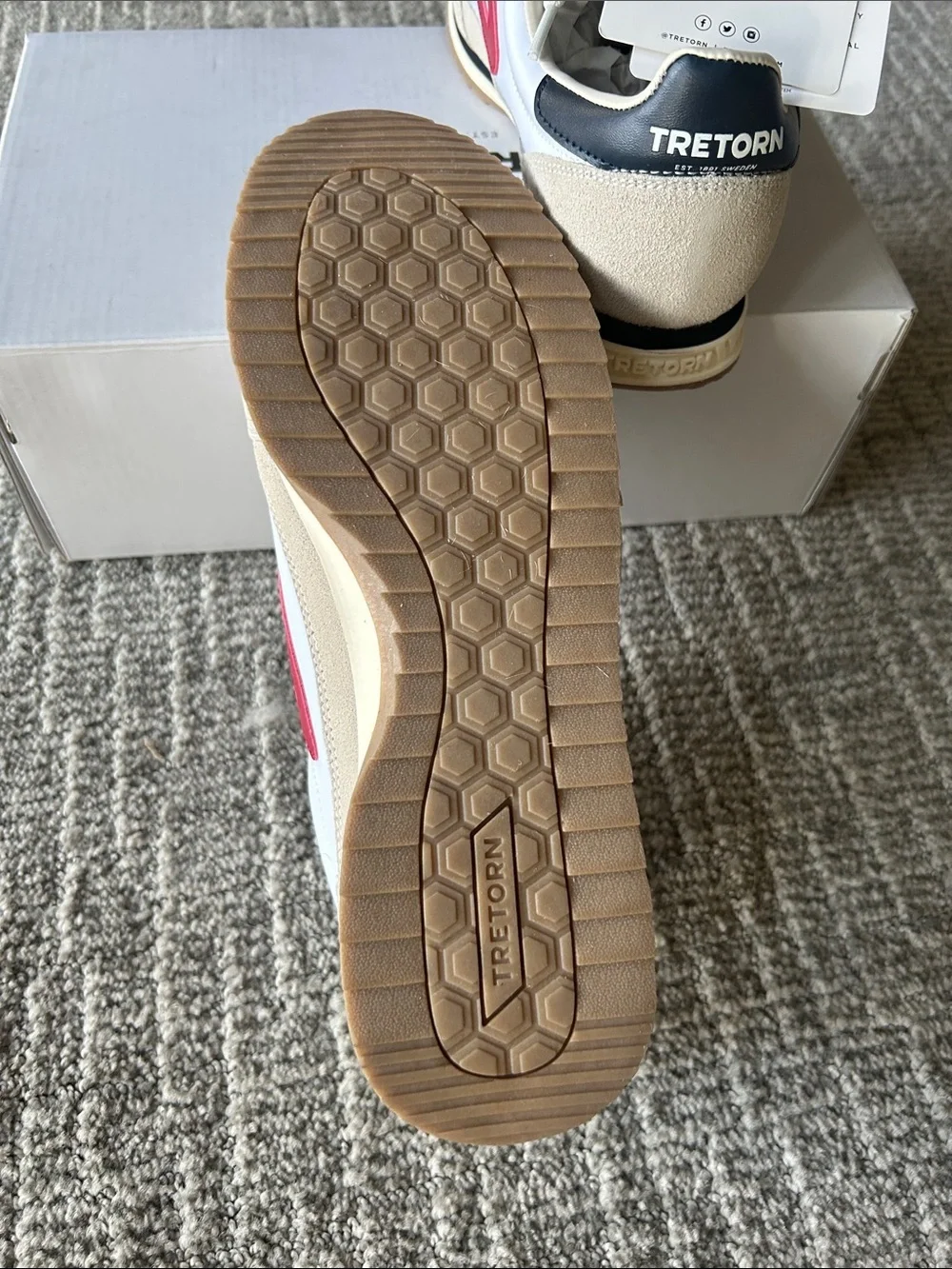 Tretorn Rawlins Sneaker White-Red 8.5
